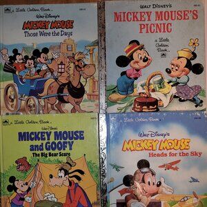 Vintage Little Golden Books Walt Disney's Mickey Mouse and Goofy Illustrated